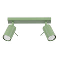 Plafonnier Ring 2 acier vert sauge GU10
