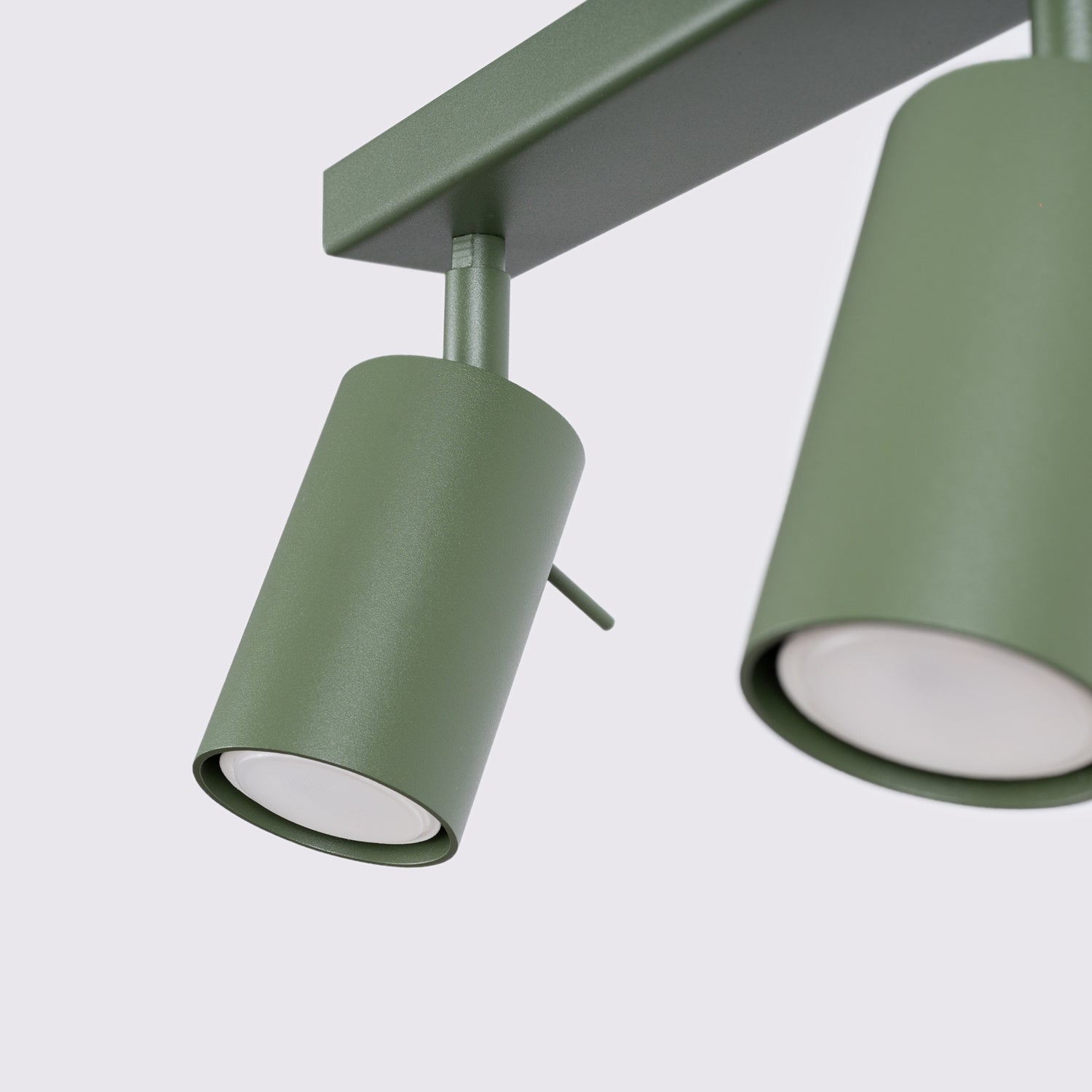 Plafonnier Ring 2 acier vert olive GU10, détail de la structure