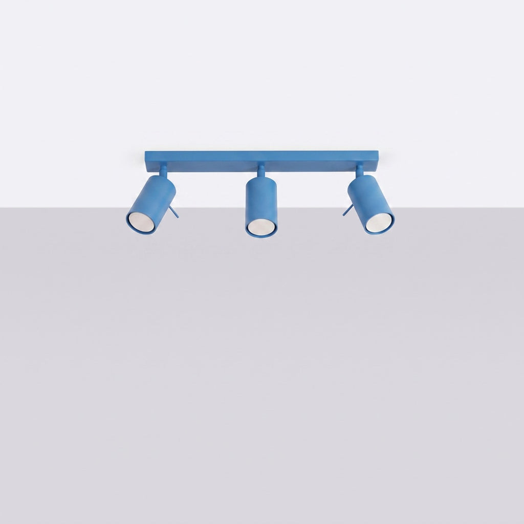 Plafonnier Ring 3 acier bleu azur GU10, vue 2