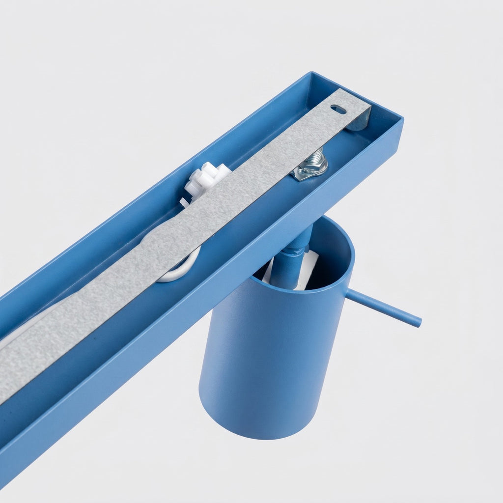Plafonnier Ring 3 acier bleu azur GU10, vue 4