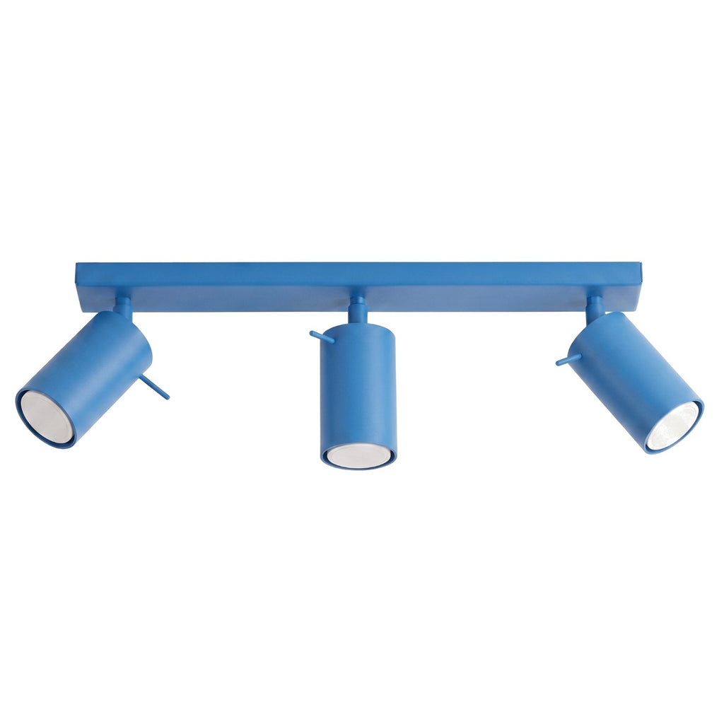 Plafonnier Ring 3 acier bleu azur GU10