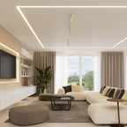 Plafonnier Ring 3 acier beige GU10 en ambiance