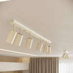 Plafonnier Ring 3 acier beige GU10 en situation dans un intérieur