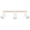 Plafonnier Ring 3 acier beige GU10, spot cylindrique orientable en acier laqué