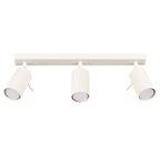 Plafonnier Ring 3 acier beige GU10, spot cylindrique orientable en acier laqué