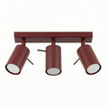 Plafonnier Ring 3 acier bordeaux GU10