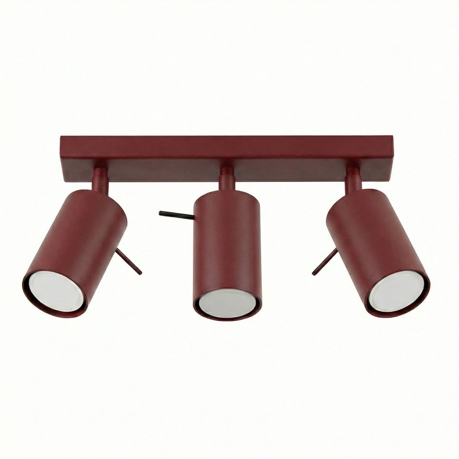 Plafonnier Ring 3 acier bordeaux GU10