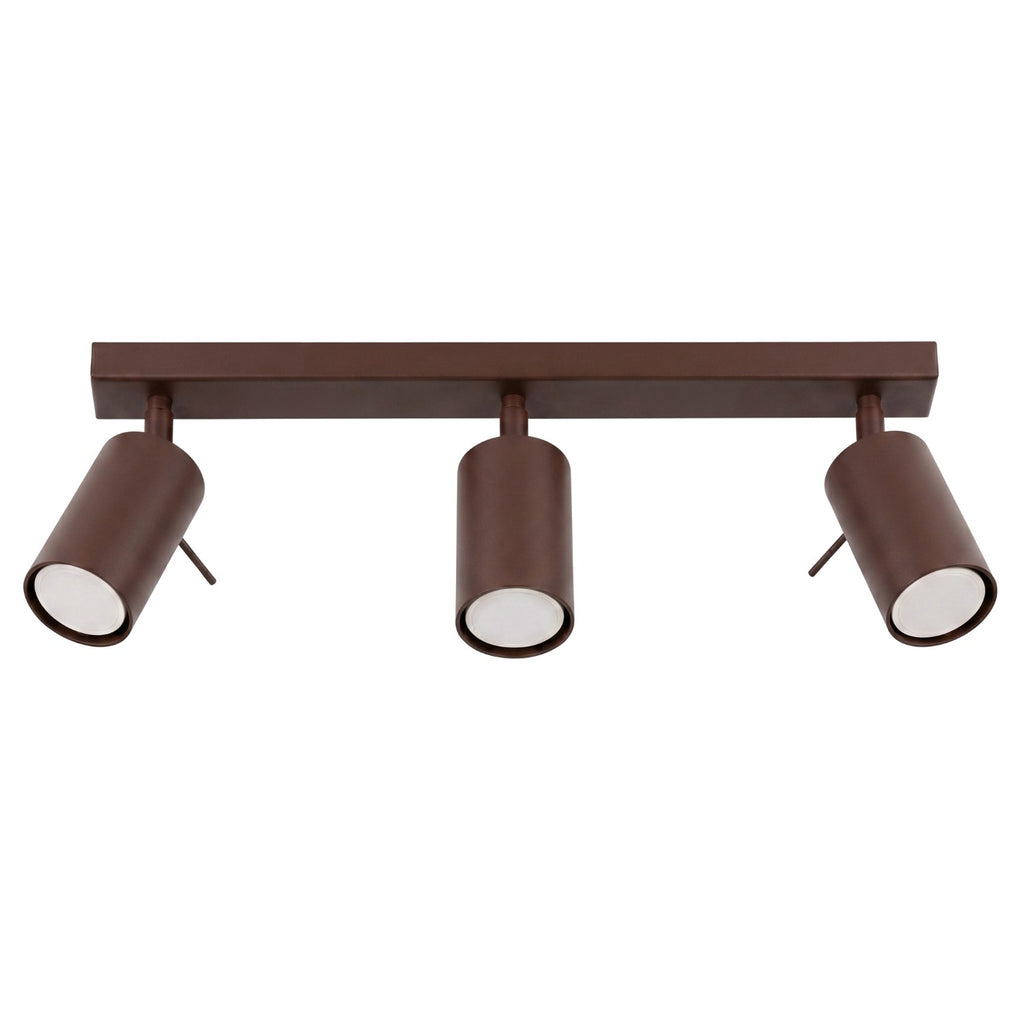 Plafonnier Ring 3 acier brun GU10