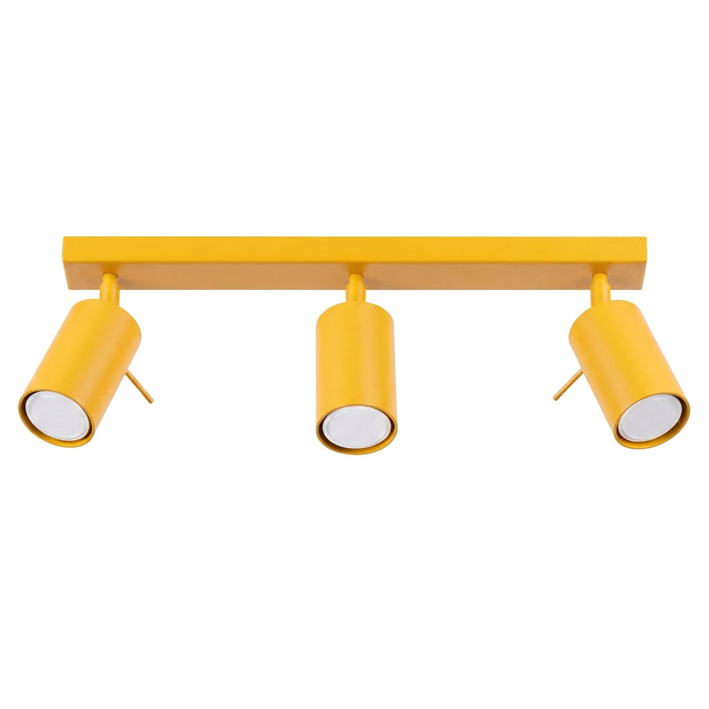 Plafonnier Ring 3 acier jaune GU10