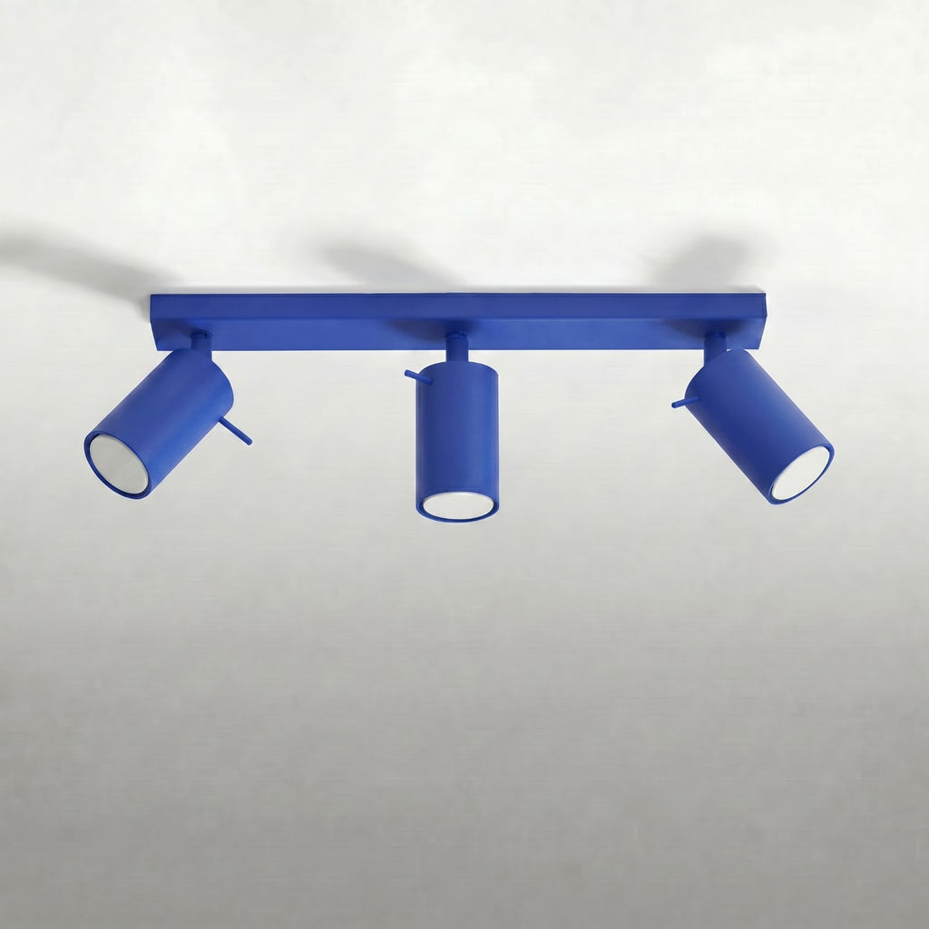 Plafonnier Ring 3 acier bleu outremer GU10, vue 2