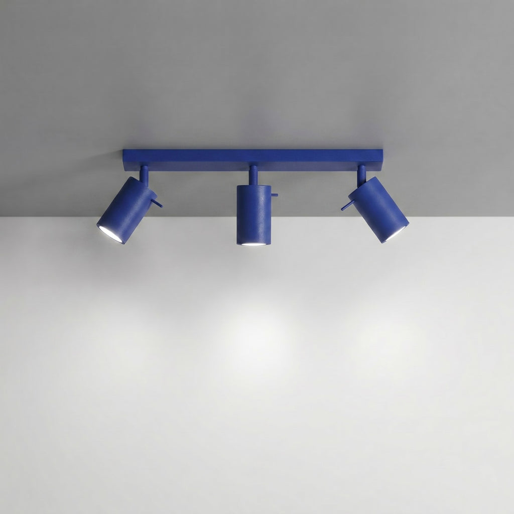 Plafonnier Ring 3 acier bleu outremer GU10, vue 3