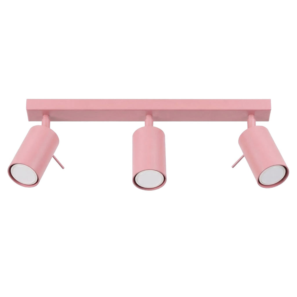 Plafonnier Ring 3 acier rose GU10