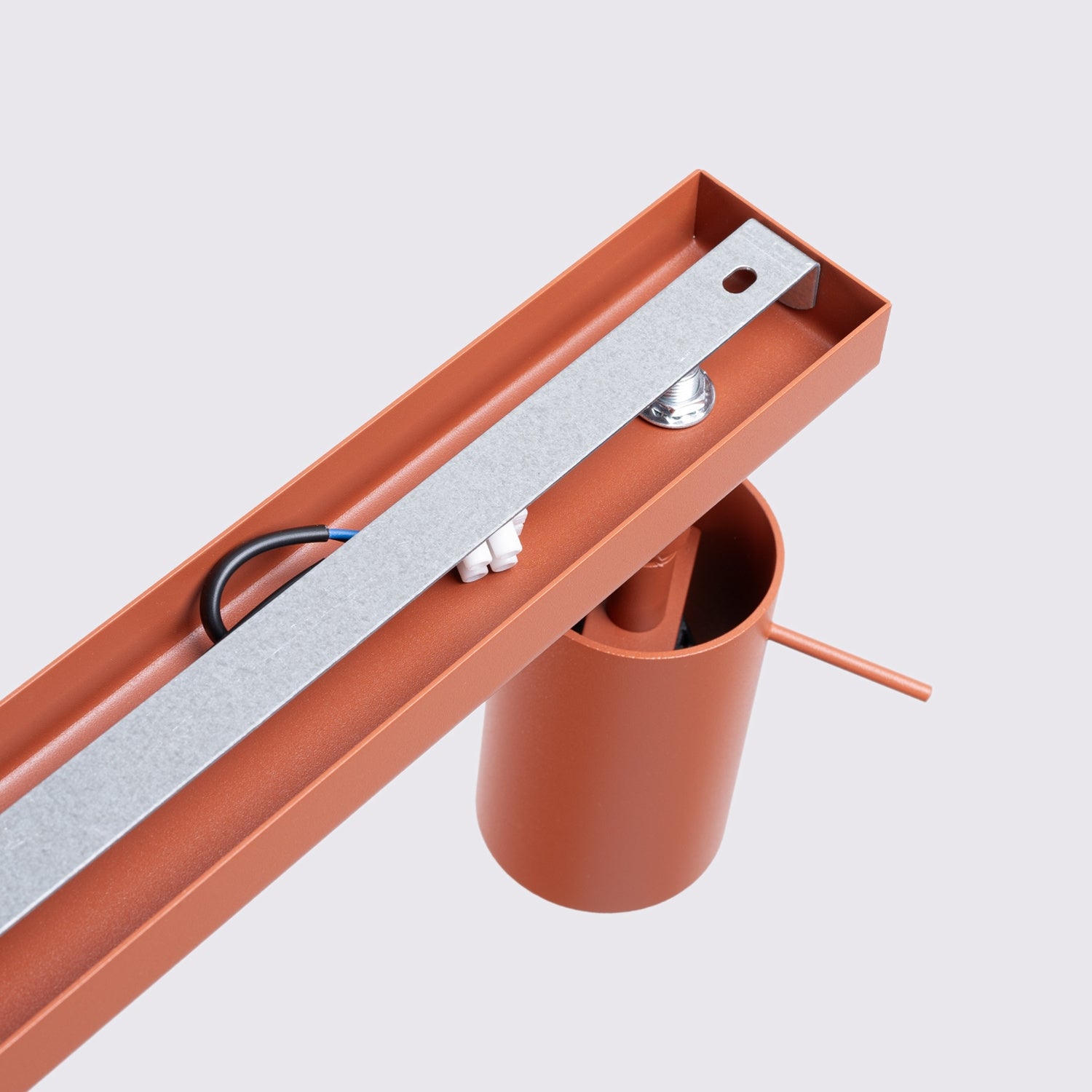 Plafonnier Ring 3 acier rouge ocre GU10, détail