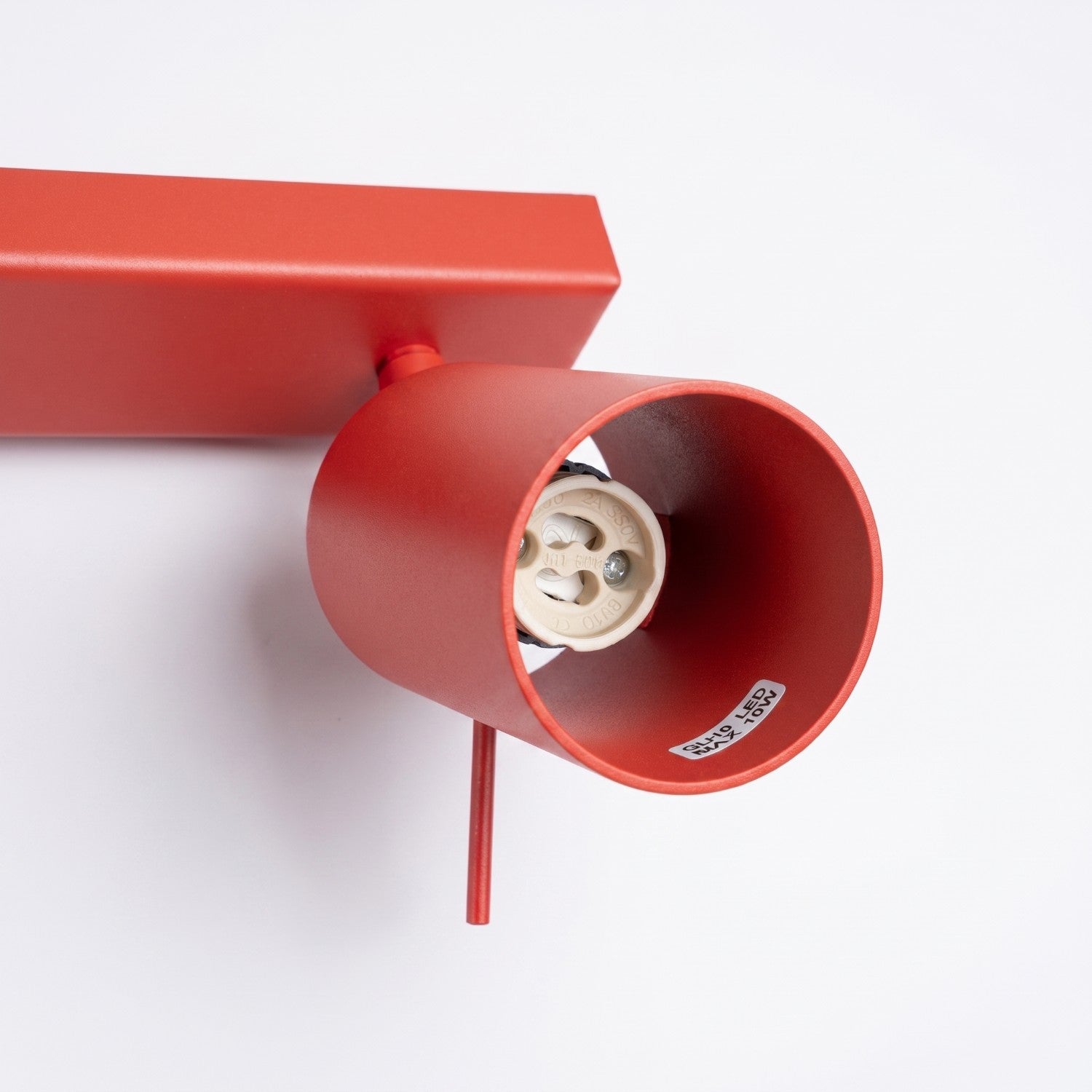 Plafonnier Ring 3 acier rouge GU10, vue 5