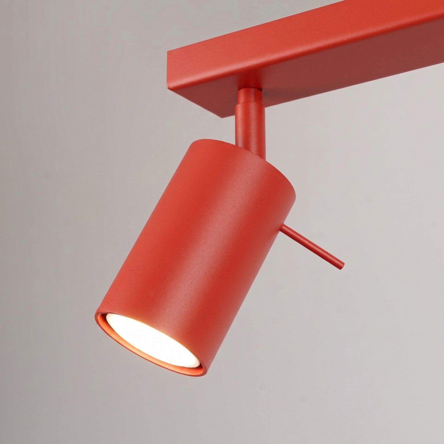 Plafonnier Ring 3 acier rouge GU10, vue 6