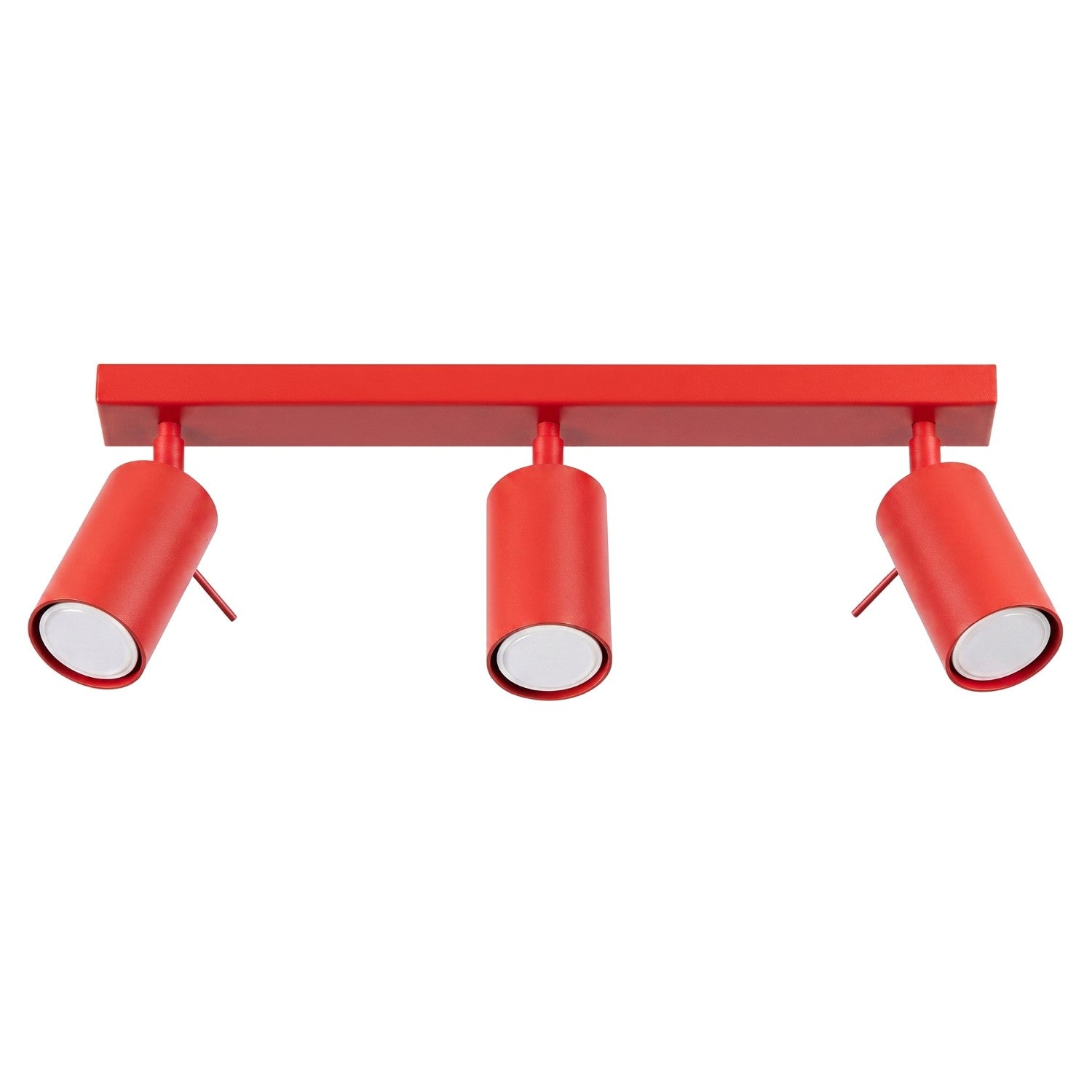 Plafonnier Ring 3 acier rouge GU10