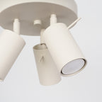 Plafonnier Ring 3 spots rond acier beige GU10, détail de la structure