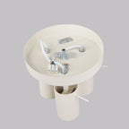 Plafonnier Ring 3 spots rond acier beige GU10, détail