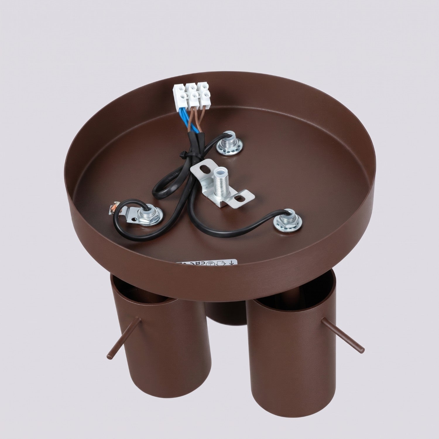 Plafonnier Ring 3 spots rond acier brun GU10, vue 4