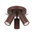 Plafonnier Ring 3 spots rond acier brun GU10
