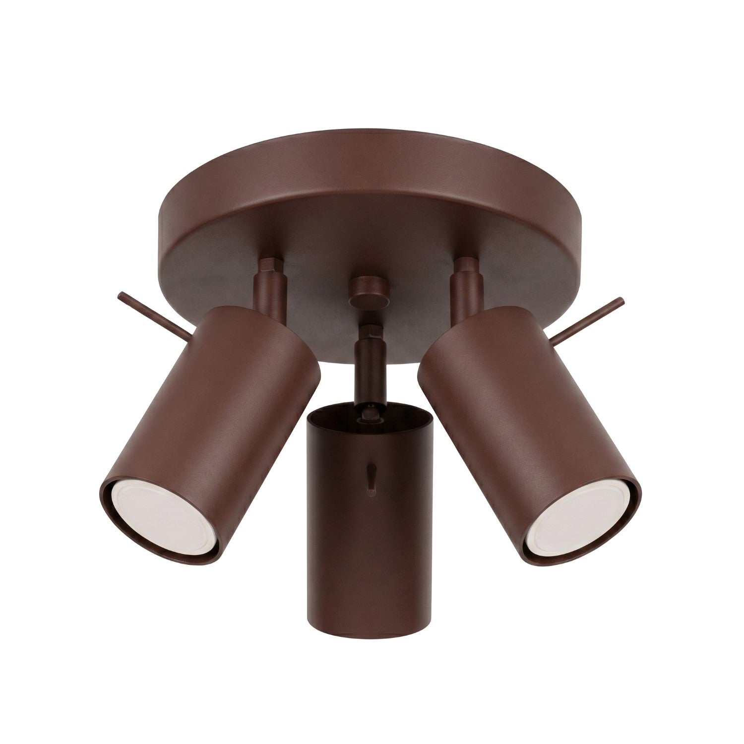 Plafonnier Ring 3 spots rond acier brun GU10