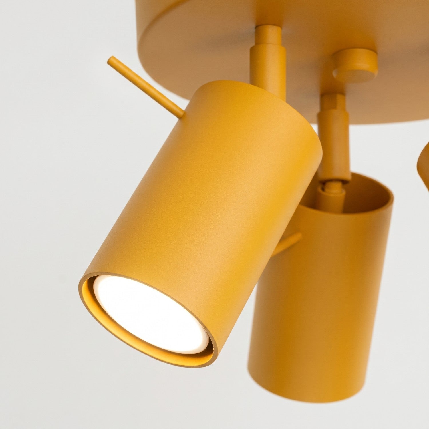 Plafonnier Ring 3 spots rond acier jaune GU10, vue 6