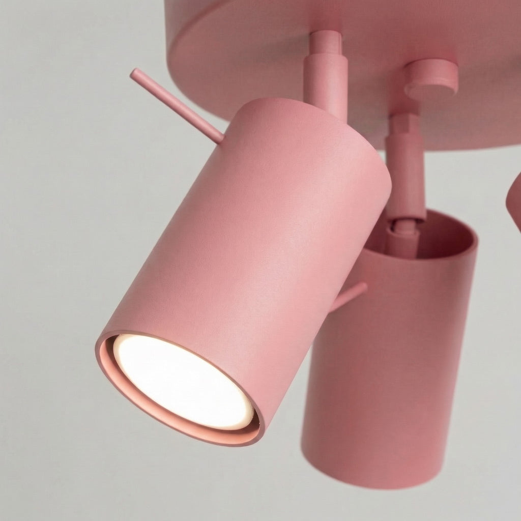 Plafonnier Ring 3 spots rond acier rose GU10, vue 6