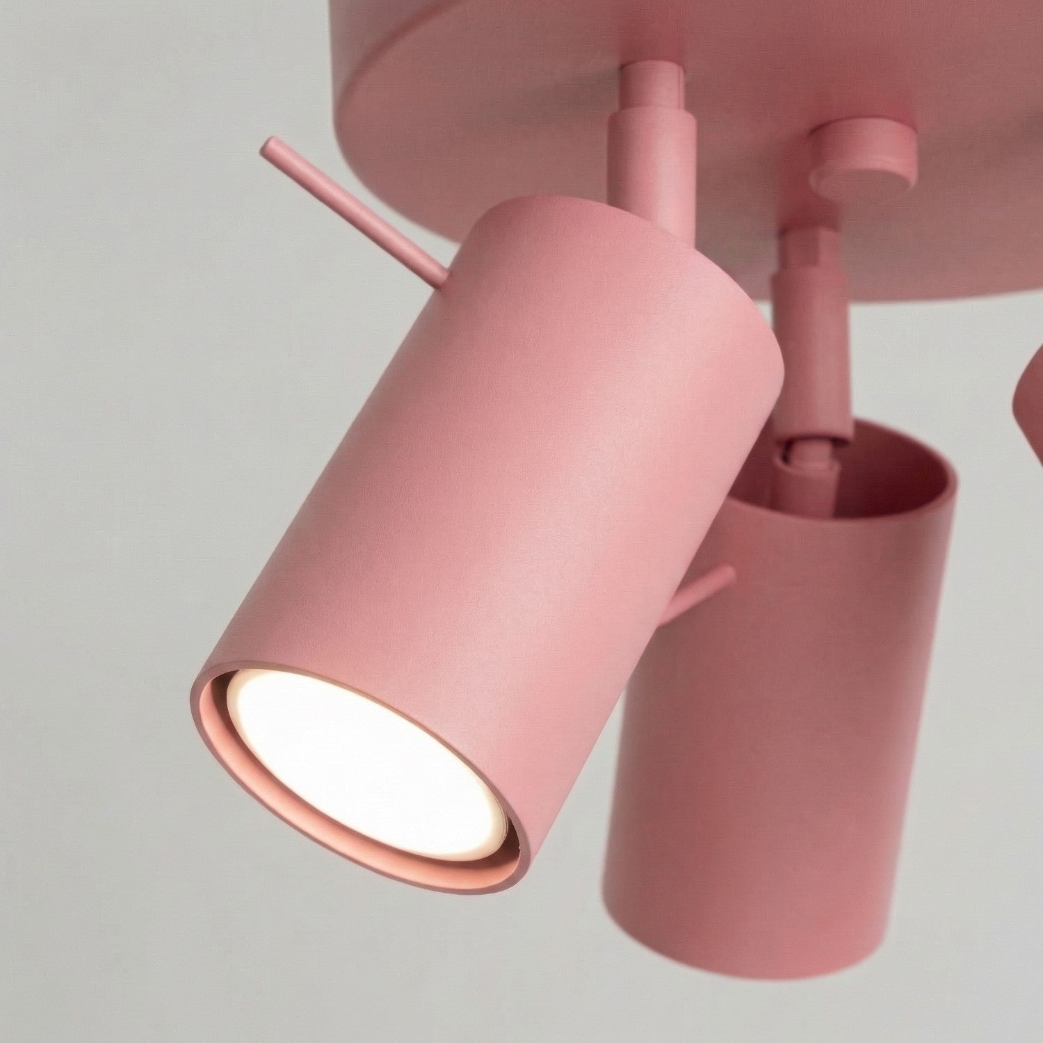 Plafonnier Ring 3 spots rond acier rose GU10, vue 6