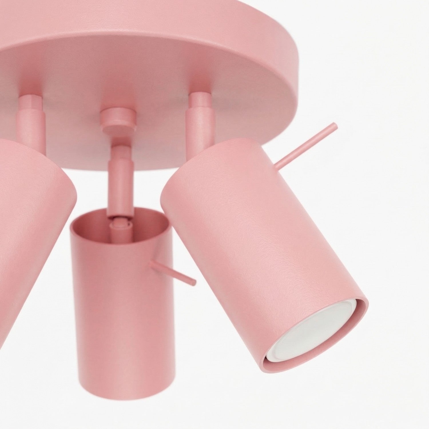 Plafonnier Ring 3 spots rond acier rose GU10, vue 7