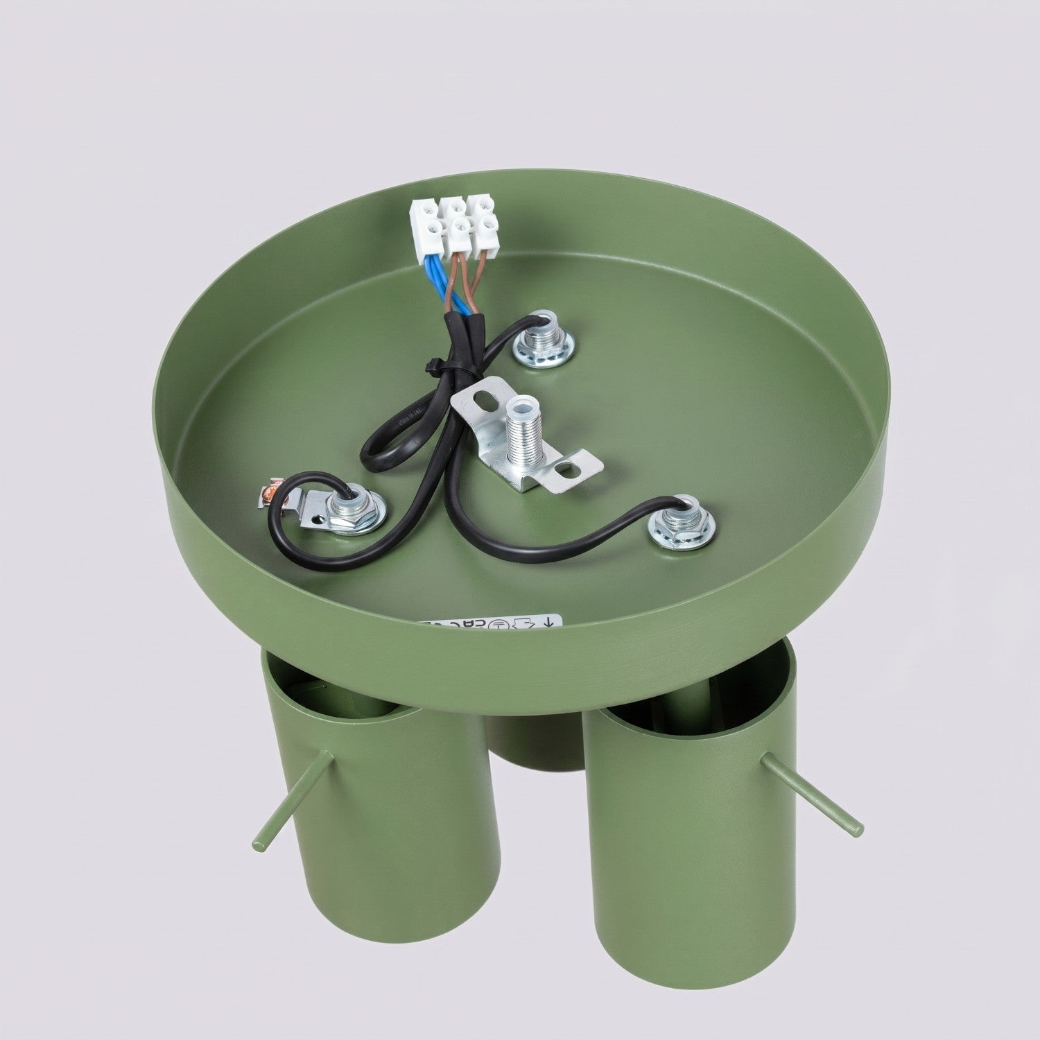 Plafonnier Ring 3 spots rond acier vert sauge GU10, vue 4