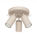 Plafonnier Ring 3 spots rond acier taupe GU10