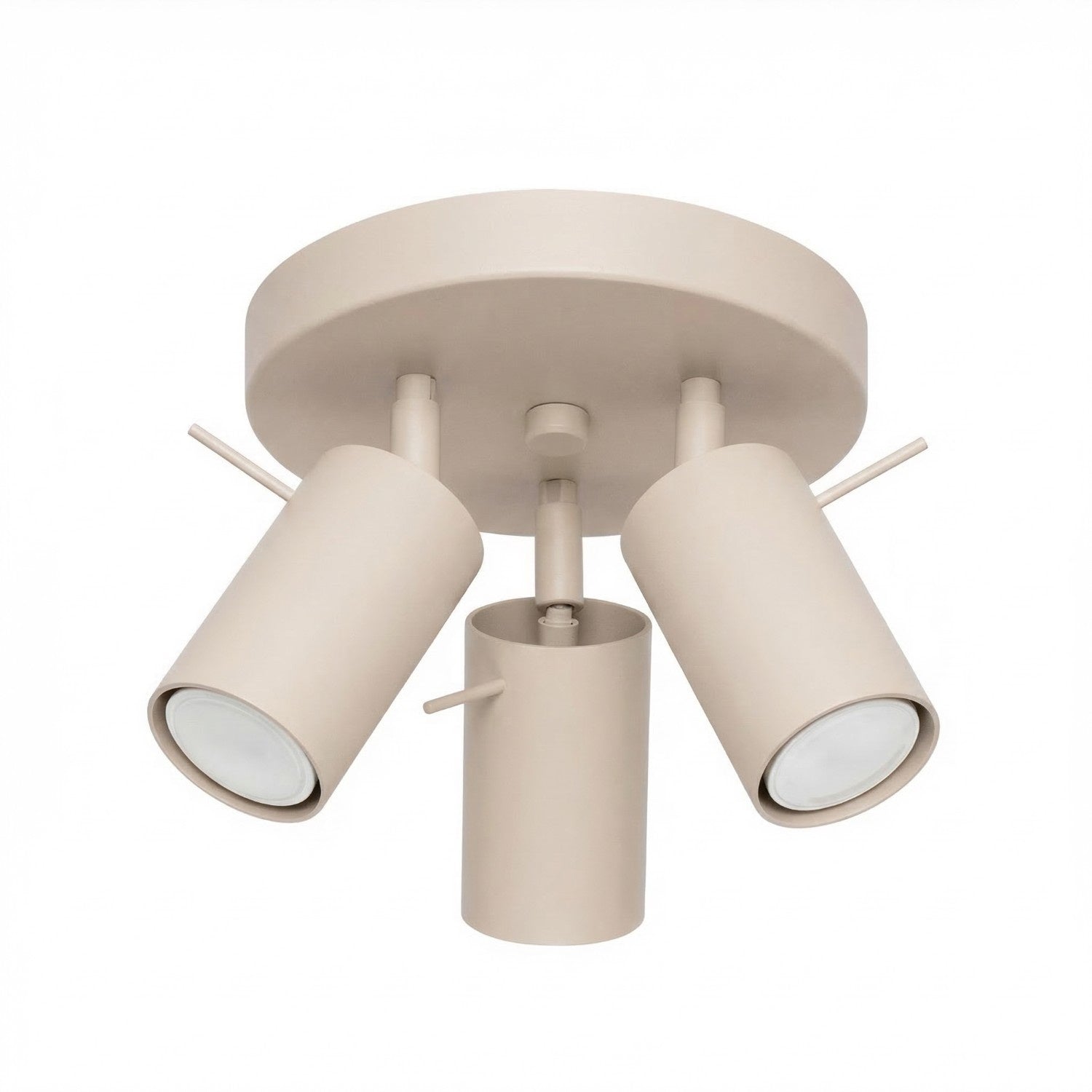 Plafonnier Ring 3 spots rond acier taupe GU10