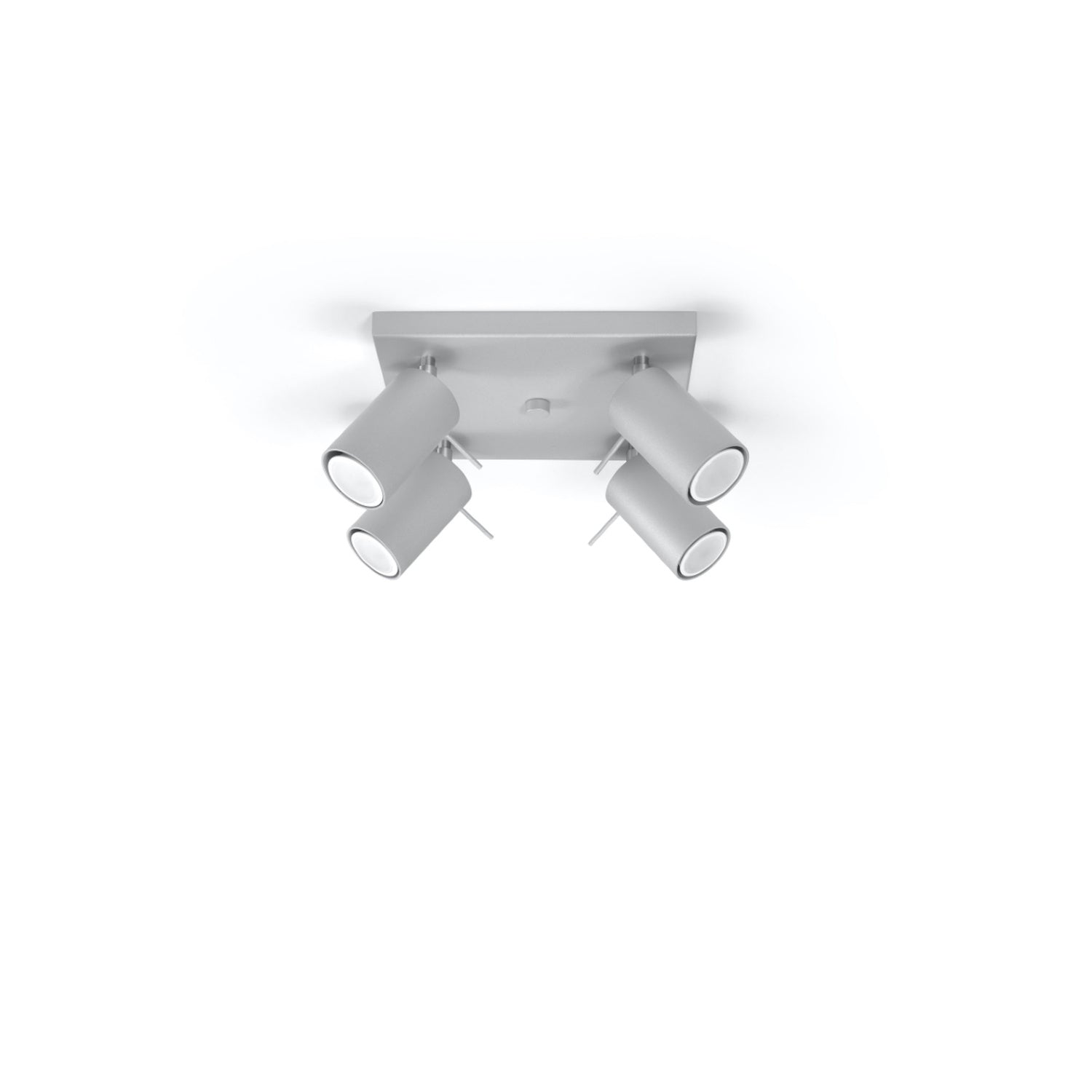 Plafonnier Ring 4 acier gris vue de profil