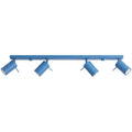 Plafonnier Ring rampe 4 spots acier bleu azur GU10