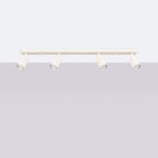 Plafonnier Ring rampe 4 spots acier beige GU10 de profil