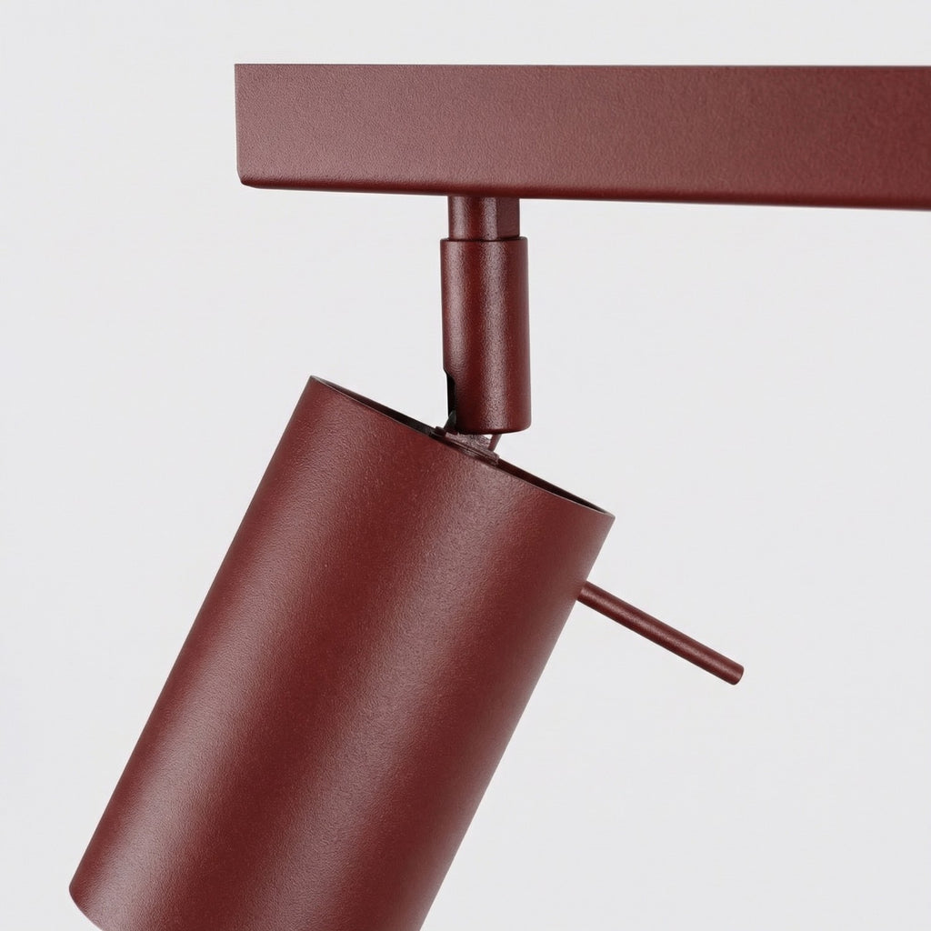 Plafonnier Ring rampe 4 spots acier bordeaux GU10, vue 8