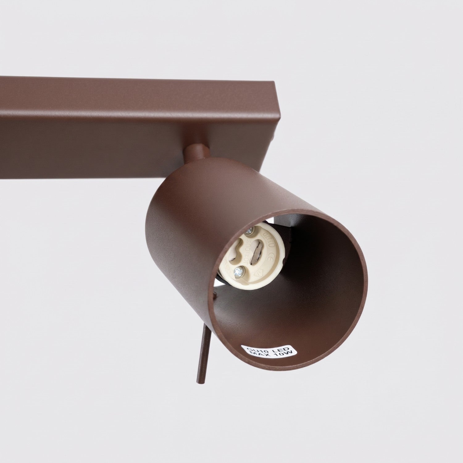 Plafonnier Ring rampe 4 spots acier brun GU10, vue 5