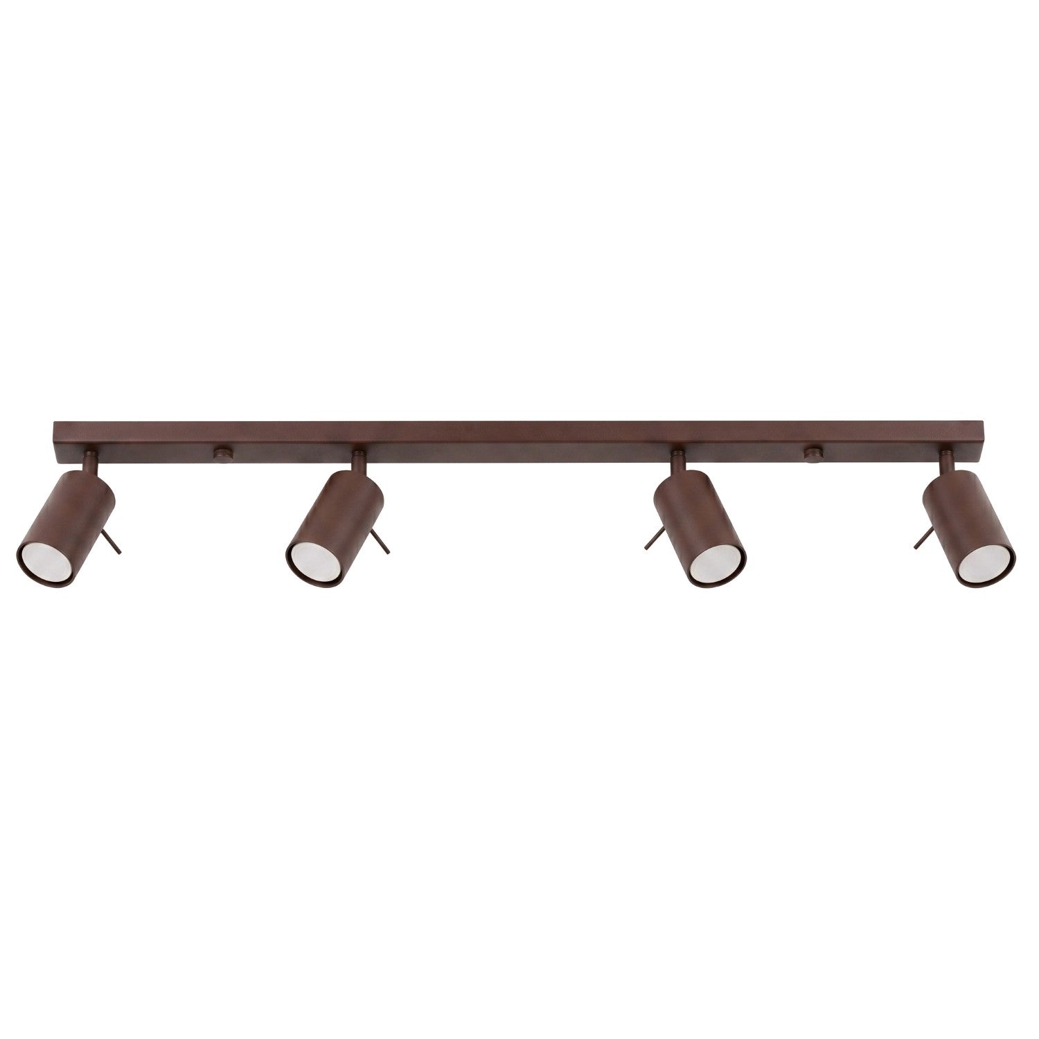 Plafonnier Ring rampe 4 spots acier brun GU10