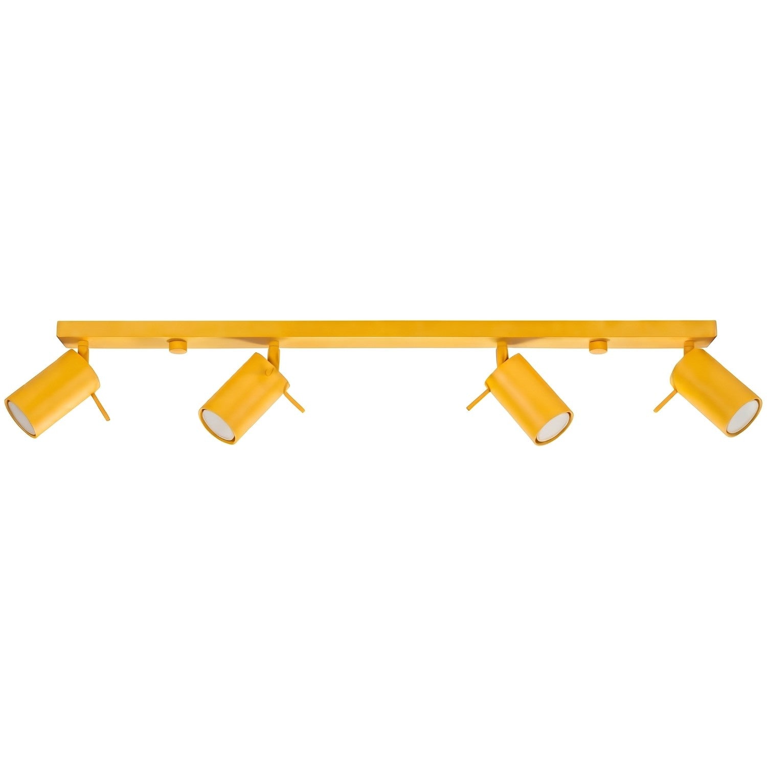 Plafonnier Ring rampe 4 spots acier jaune GU10