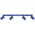 Plafonnier Ring rampe 4 spots acier bleu outremer GU10