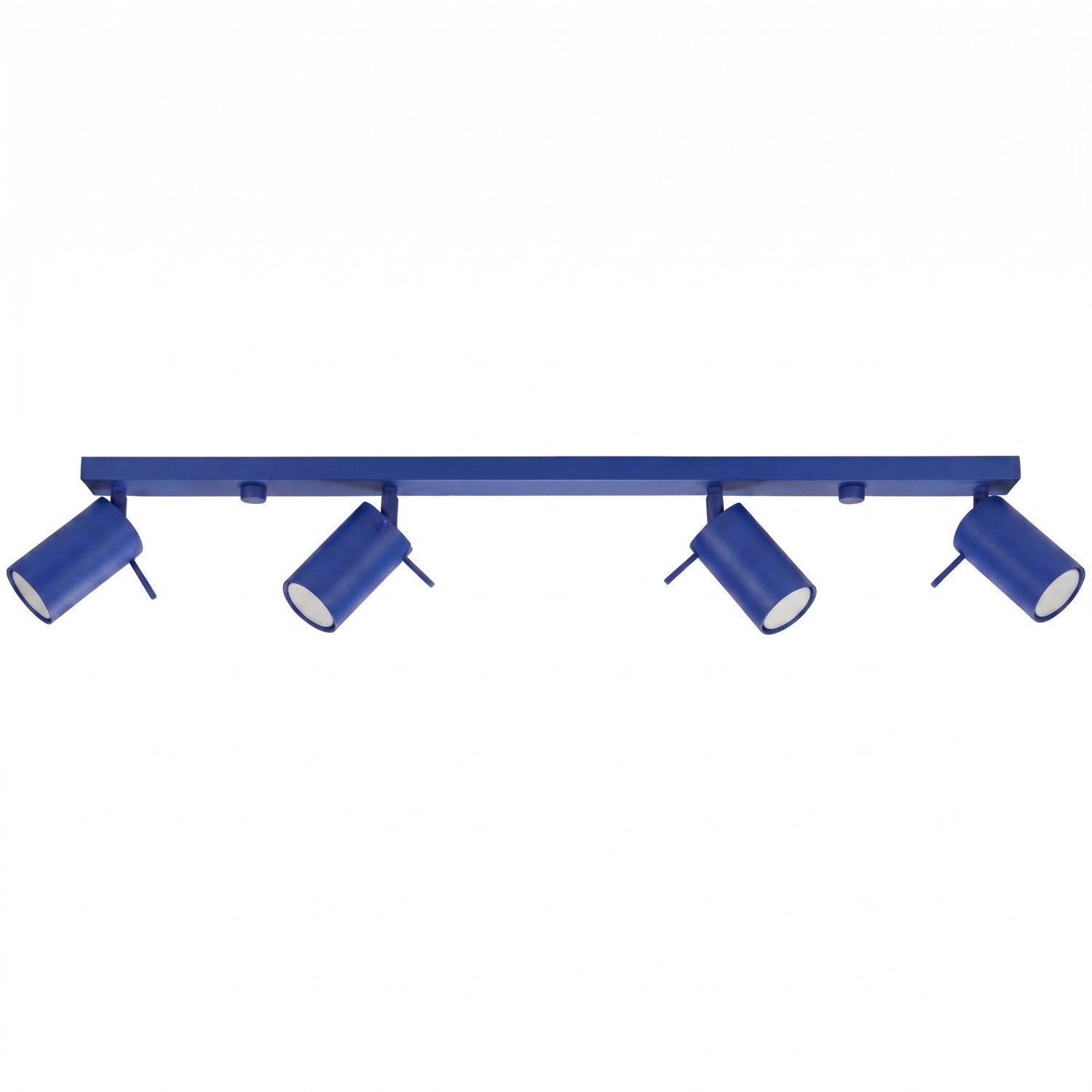 Plafonnier Ring rampe 4 spots acier bleu outremer GU10