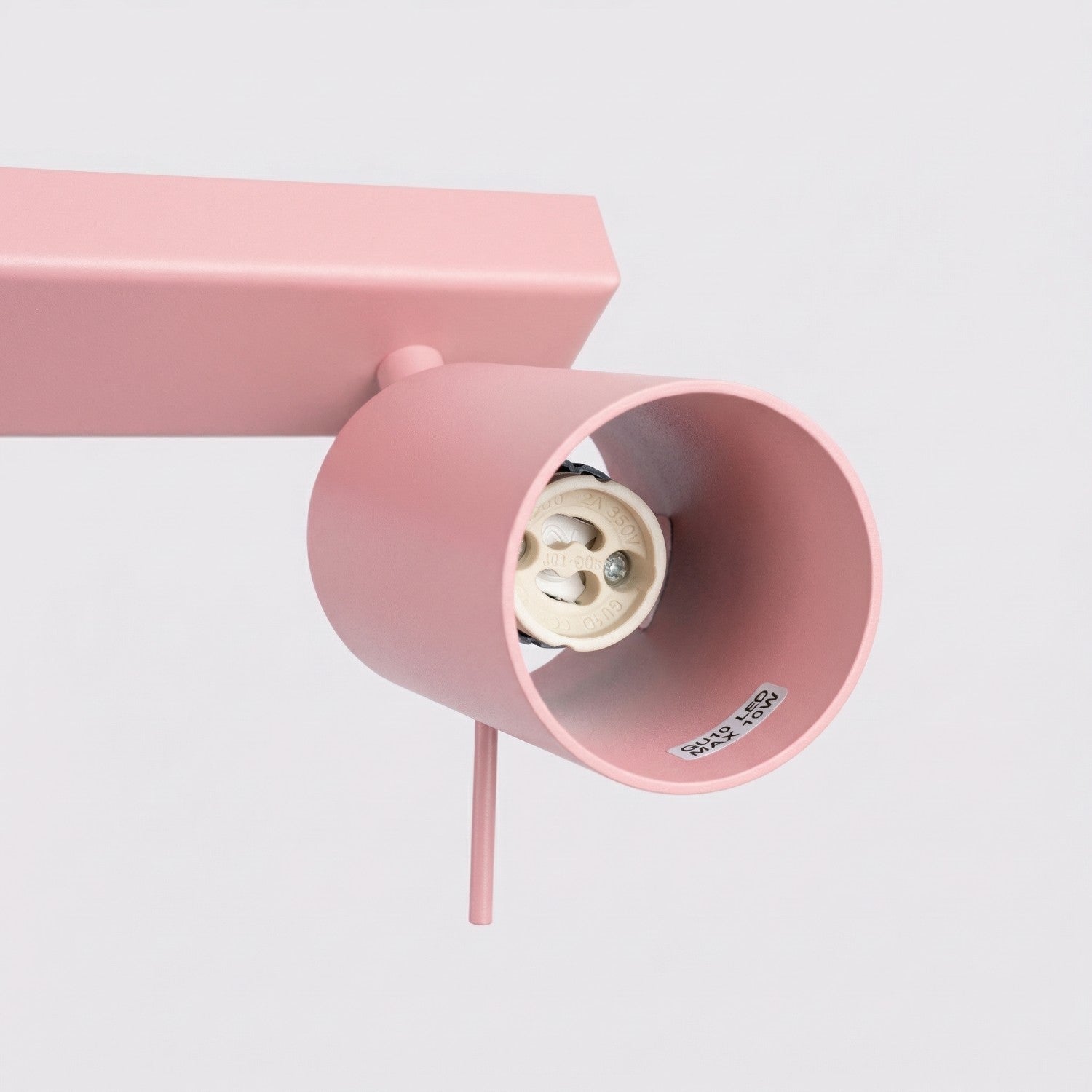 Plafonnier Ring rampe 4 spots acier rose GU10, vue 5