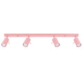 Plafonnier Ring rampe 4 spots acier rose GU10