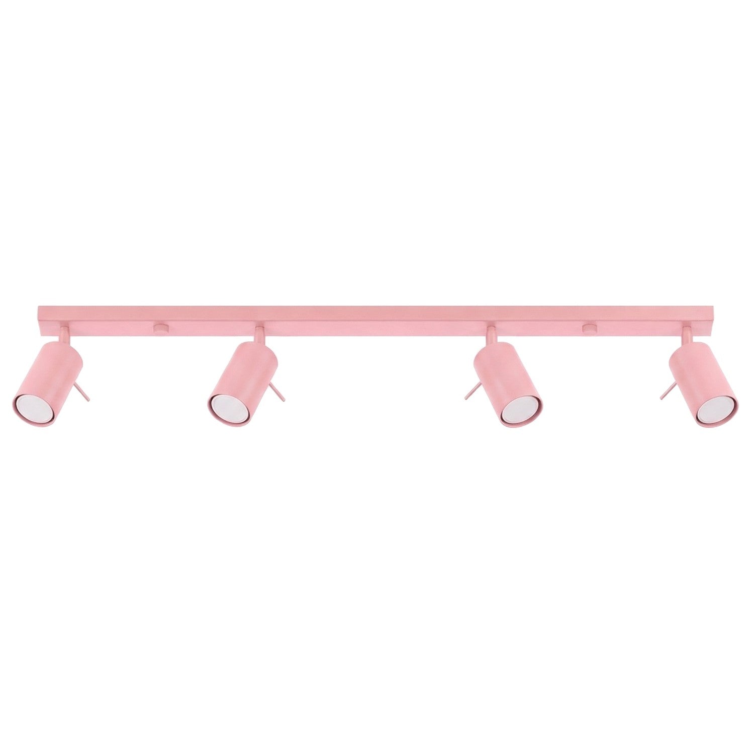 Plafonnier Ring rampe 4 spots acier rose GU10
