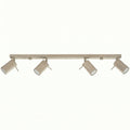 Plafonnier Ring rampe 4 spots acier taupe GU10