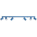Plafonnier Ring rampe 6 spots acier bleu azur GU10