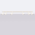 Plafonnier Ring rampe 6 spots acier beige GU10 de profil