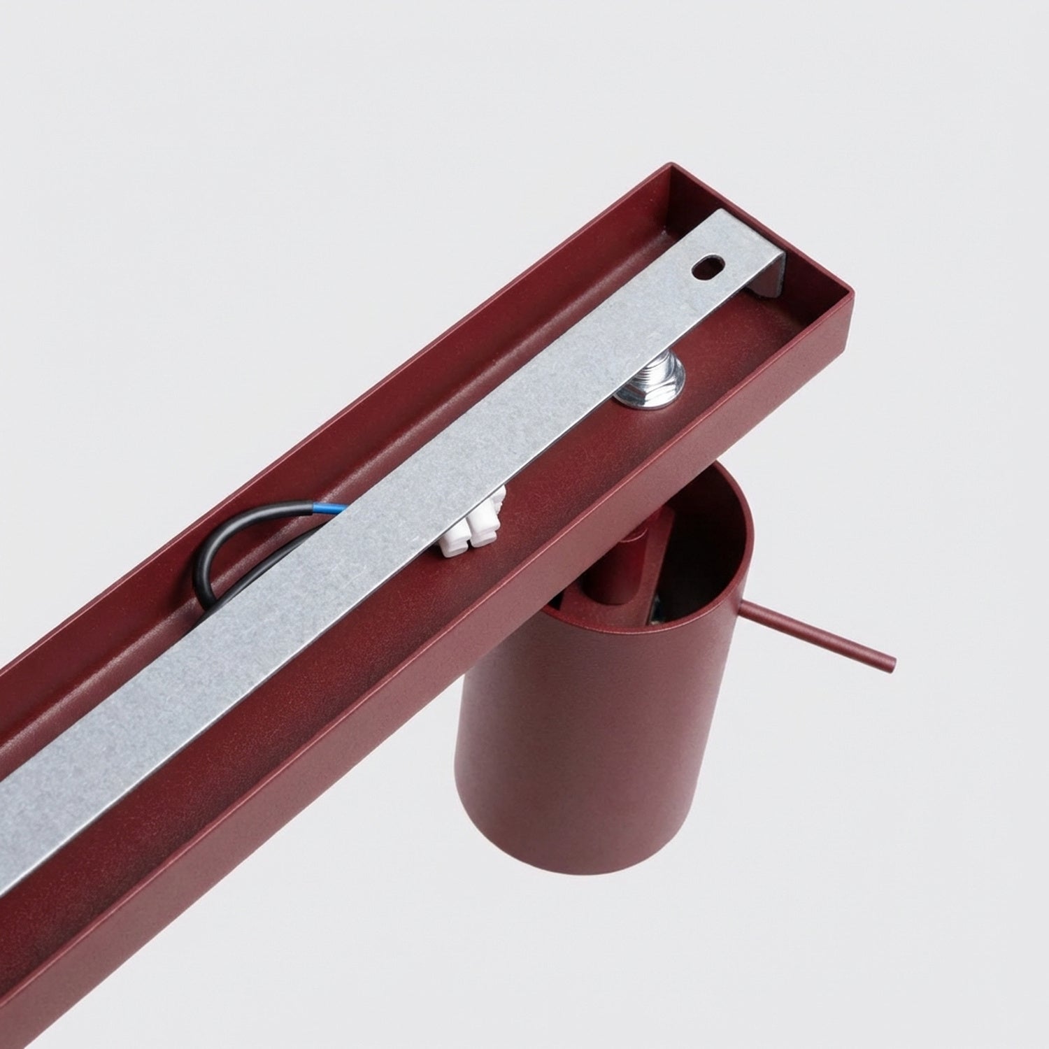 Plafonnier Ring rampe 6 spots acier bordeaux GU10, vue 4
