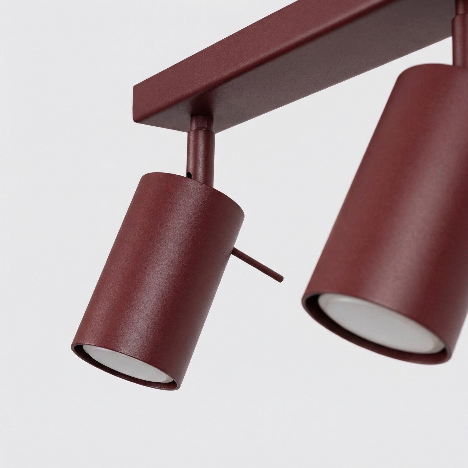 Plafonnier Ring rampe 6 spots acier bordeaux GU10, vue 7