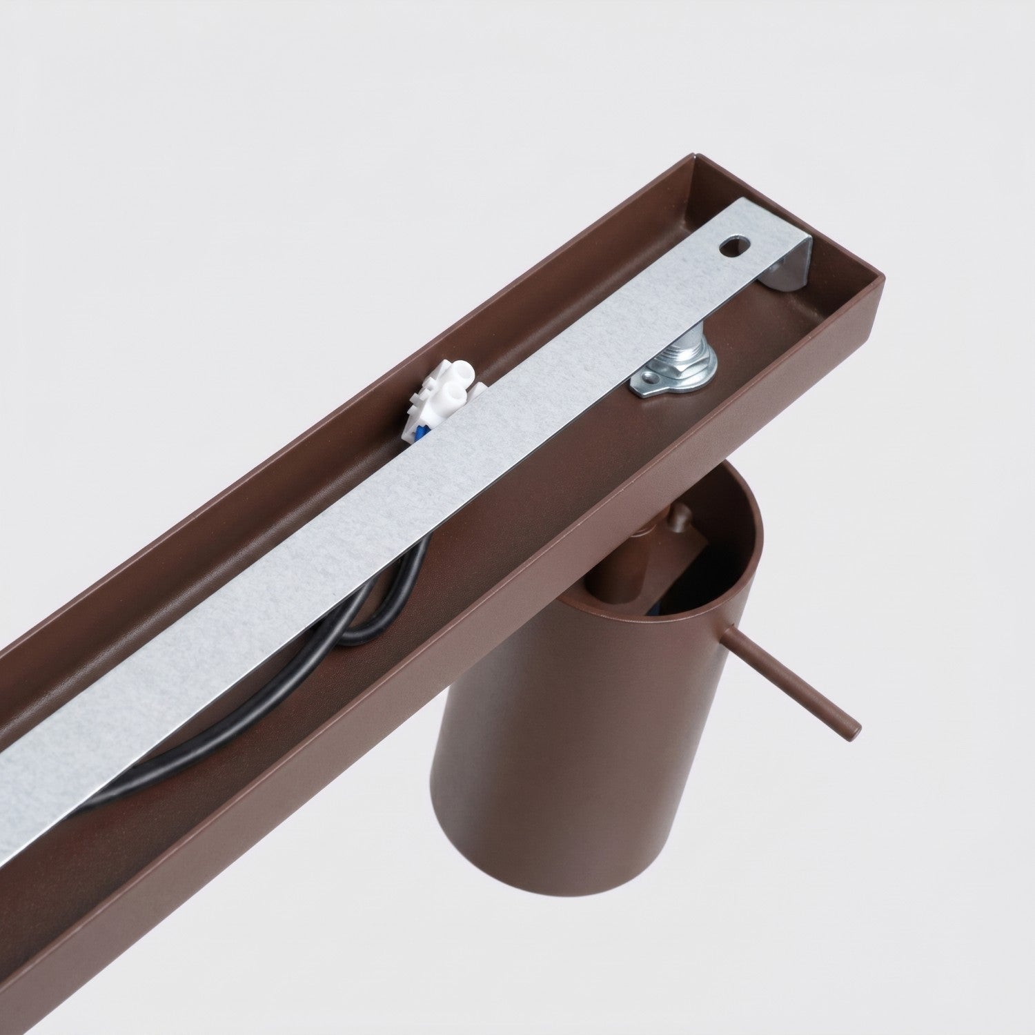 Plafonnier Ring rampe 6 spots acier brun GU10, vue 4
